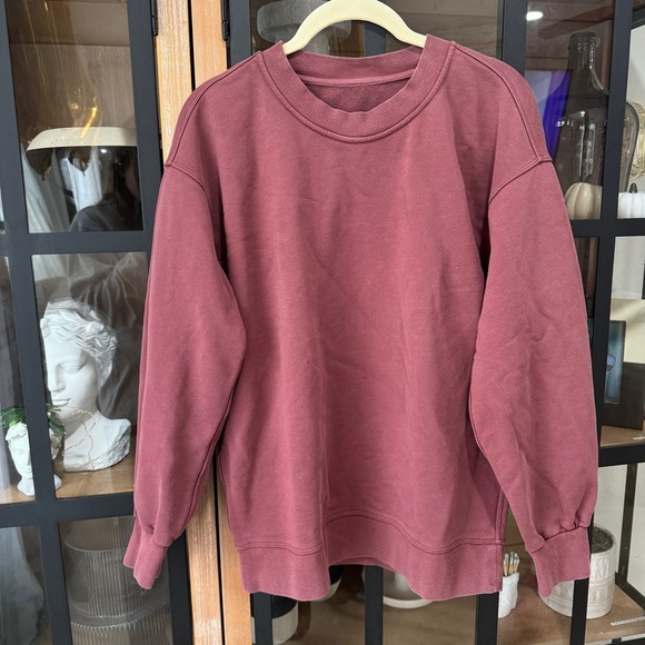 Lululemon crewneck Perfectly Oversized Brier Rose brick rust sweatshirt top - Picture 5 of 6